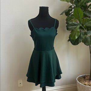 Speechless Green Fit and Flare Mini Dress